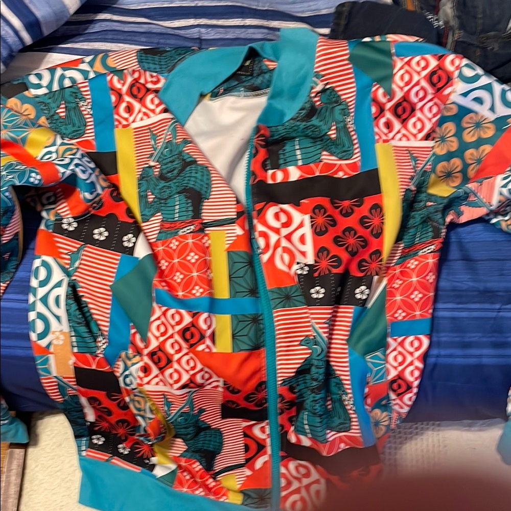 Colorful Zip-Up Sweater